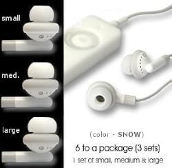 iPod Headphones Earbud Sound Enhancers - color : snow white