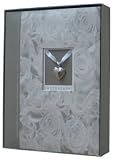 Kleer-Vu Photo / Memo Album, Wedding Moire Collection, White, Holds 304 4 x 6 Photos, 3 Per Page.