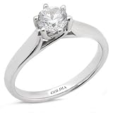 1.00 Ct.Trellis Style Six-Prong Solitaire Diamond Engagement Ring