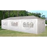 10 x 30 White Party Tent Gazebo Canopy with Sidewalls