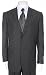 Two Button Narrow Lapel Black Suit W/Free Shipping