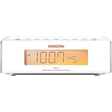 Sangean RCR-5 Uhrenradio (UKW/MW Tuner, LCD) wei�