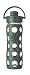 Lifefactory 16-Ounce Glass Beverage Bottle with Flip Top Cap, Graphite