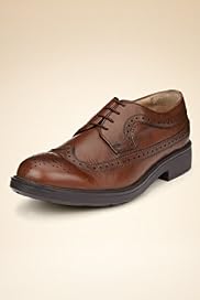 Airflex™ Leather Wide Fit Lace Up Derby Brogue Shoes
