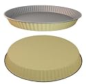 Farbige Tarteform, GELB aus Alu, mit hochwertiger Antihaft Beschichtung. Durchmesser: 28 cm, H: 3,5 cm