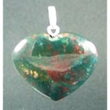 Healing Green Bloodstone Heart Pendants
