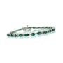 8.50Ct Genuine Emerald and Diamond Bracelet in 10kt White Gold(A Quality)