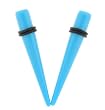 Acrylic Neon Taper - Light Blue - 0G - Sold as a Pair