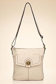 Leather Twist Lock Cross Body Bag