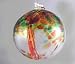 Kitras Art Glass - AUTUMN TREE OF ENCHANTMENT WITCH BALL - Old English - Hand Blown Glass Hanging Ornament-OR-TREE-06-AU