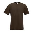 T-Shirt Super Premium von Fruit of the Loom Chocolate M