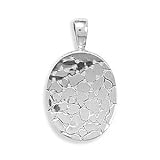 Sterling Silver Oxidized Cobblestone Pendant