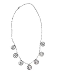 Ancient coin drop 20 chain necklace (Sterling Silver) by April Venus