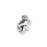 April Birthstone, Angel Charm in Sterling Silver for 3mm Reflections, Expression, Kera, Pandora and SilveRado Bracelets & Necklaces
