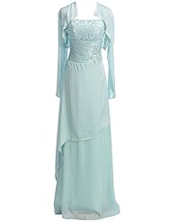 Corset   Waistline Beaded Wrap Chiffon Evening Dress 