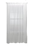 Simply Shabby Chic White Voile Embroidered Curtain Panel