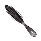 業務用ヘアブラシ 1850 シャトリ平ブラシ 猪毛 黒檀