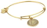 Alex and Ani Bangle Bracelet Bar H Russian Gold-Plated Bangle Bracelet