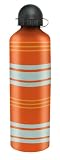  : Gaiam 750ml Aluminum Water Bottle (Orange Stripe, Poly Sport Cap)