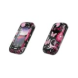 Premium Black with Pink Butterflies and Flowers Design Snap-On Cover Hard C ....