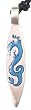 Blue Dragon Surfboard Surfing Pewter Pendant Necklace