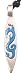 Blue Dragon Surfboard Surfing Pewter Pendant Necklace