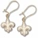 New Orleans Saints 14K Gold Dangle Earrings