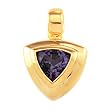 14K Yellow Gold Amethyst Pendant