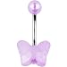 Purple Faux Pearl Heart Butterfly Ring