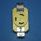 Marinco 305CRR Marine Electrical Receptacle (30-Amp, 125-Volt, Female, Yellow)
