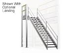 6 Step Industrial Staircase - 49 Landing Height