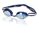 Speedo Vanquisher 2.0 Plus Mirrored Goggle, Silver/Blue