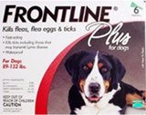 Frontline Plus for Dogs 89-132 lbs. - Red, 3 pack