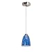 Access Lighting - 93930-BS/COB: Gamma Manhattan - 1 Light Line Voltage Pendant System - Brushed Steel Finish/Cobalt Blue Glass