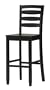 Linon Tuscana Ladderback 24 Counter Stool - Black