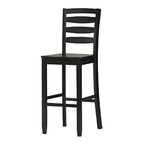Linon Tuscana Ladderback 24 Counter Stool - Black by Linon Home Decor Products
