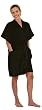 Canyon Rose Cloud 9 Plush Microfiber Women's Short Sleeve Robe, Black Sea