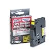 Brother 1/2 Inch x 26.2 Feet Black on Yellow Laminated Tape with Super Strong Adhesive (TZS631)