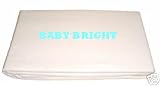 WHITE PRAM / MOSES BASKET /CRIB FITTED SRETCH TERRY SHEET COTTON RICH