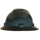 MSA Full Brim V-Gard Hard Hat w/ Staz-On Suspension, Grey