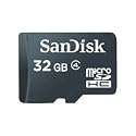 SanDisk microSDHC 32GB Flash Memory Card w/Adapter SDSDQM-032G-B35,Black