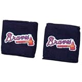 2 Atlanta Braves Team Logo Wristbands Sweatbands