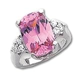 Sterling Silver Pink CZ (Cubic Zirconia) Ring