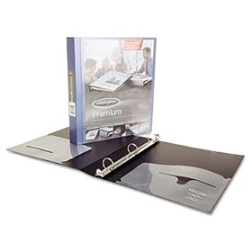 Metallic Color Flexible Poly Round Ring View Binder, 11 x 8-1/2, 1 Cap, Blue