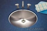 Houzer Club Lavatory Series Undermount Lavatory Oval Bowl Sink