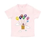 BabyChips hello(男の子)(名入れ半袖ベビーTシャツ) 130 ライトピンク