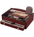 Brendan Burlwood Cherry Finish Men's Travel Valet