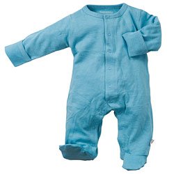 Footed Onepiece in Ocean by Baby Soy