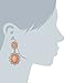 Amazon Collection Double Flower Milky Bead Drop Earrings
