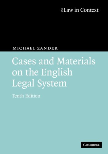 Cases and Materials on the English Legal System (Law in Context)